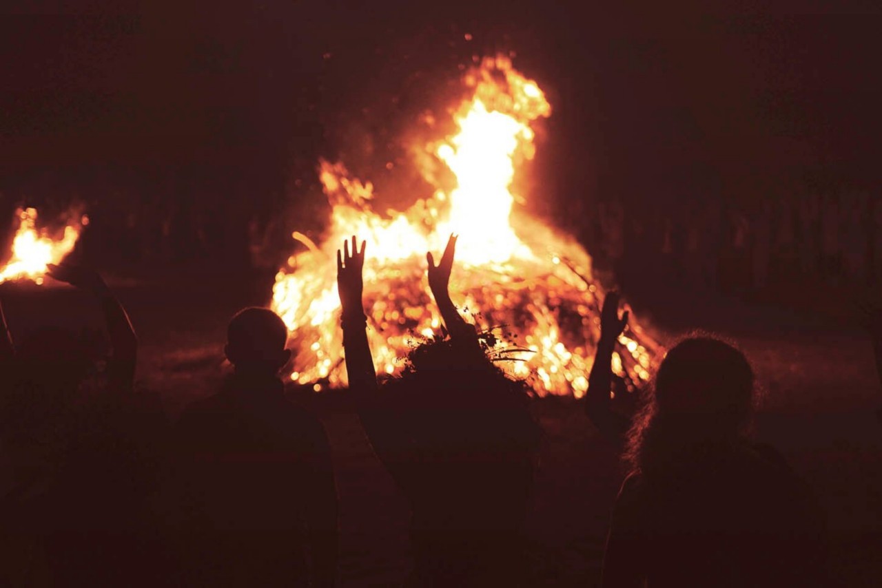 On the night of the festival of San Juan in Spain, fire jumping is common