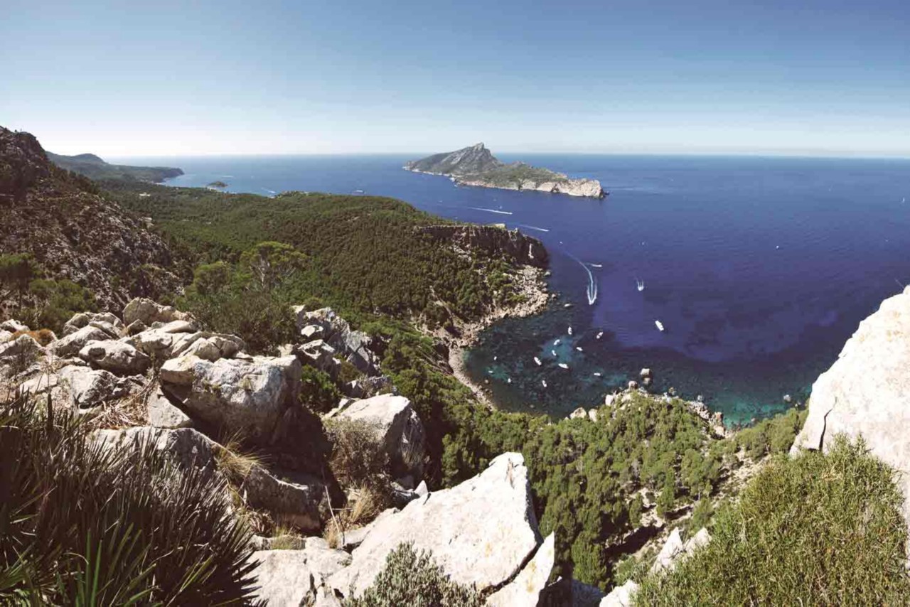 When exploring Mallorca by boat, you have to stop at Cala en Basset to snorkel