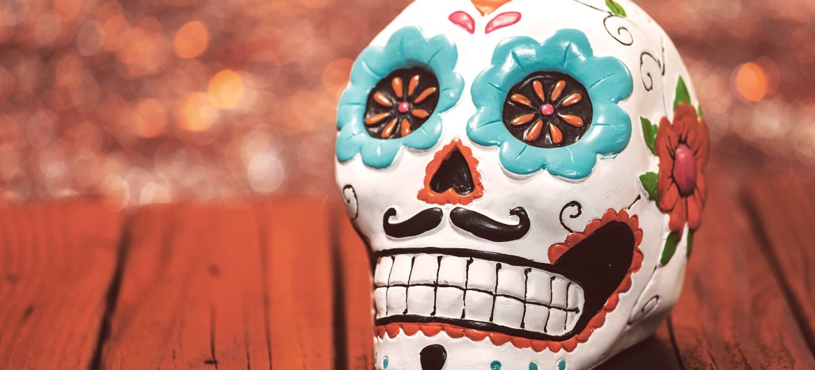 Mexican Day of the Dead Sugar Skulls are a key element of Mexican Haloween