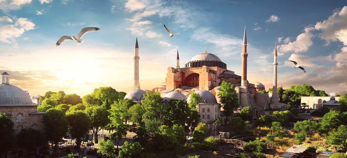 Urlaub im Orient: Die Hagia Sophia in Istanbul.
