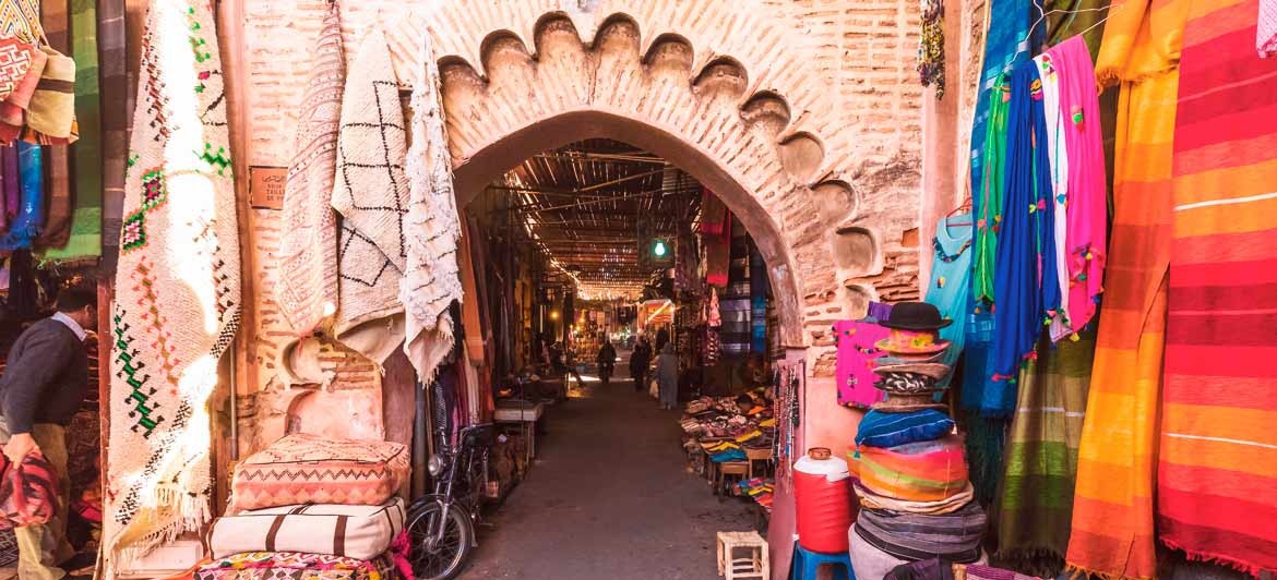 Ein typischer Souk in Marokko