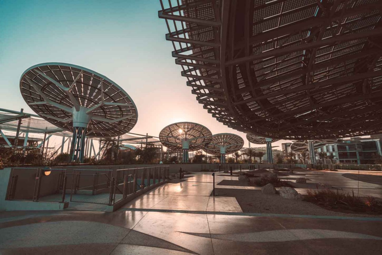 Auf dem Expo-Gelände Dubai steht die Nachhaltigkeit im Vordergrund.