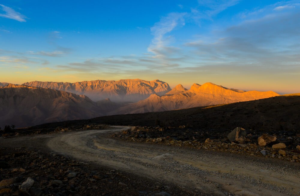 hoteles en oman amanecer en Jebel Sham