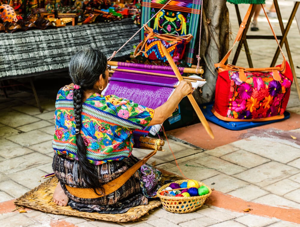 Weaving and the creation of colorful textiles is one of the major traditions of Guatemala