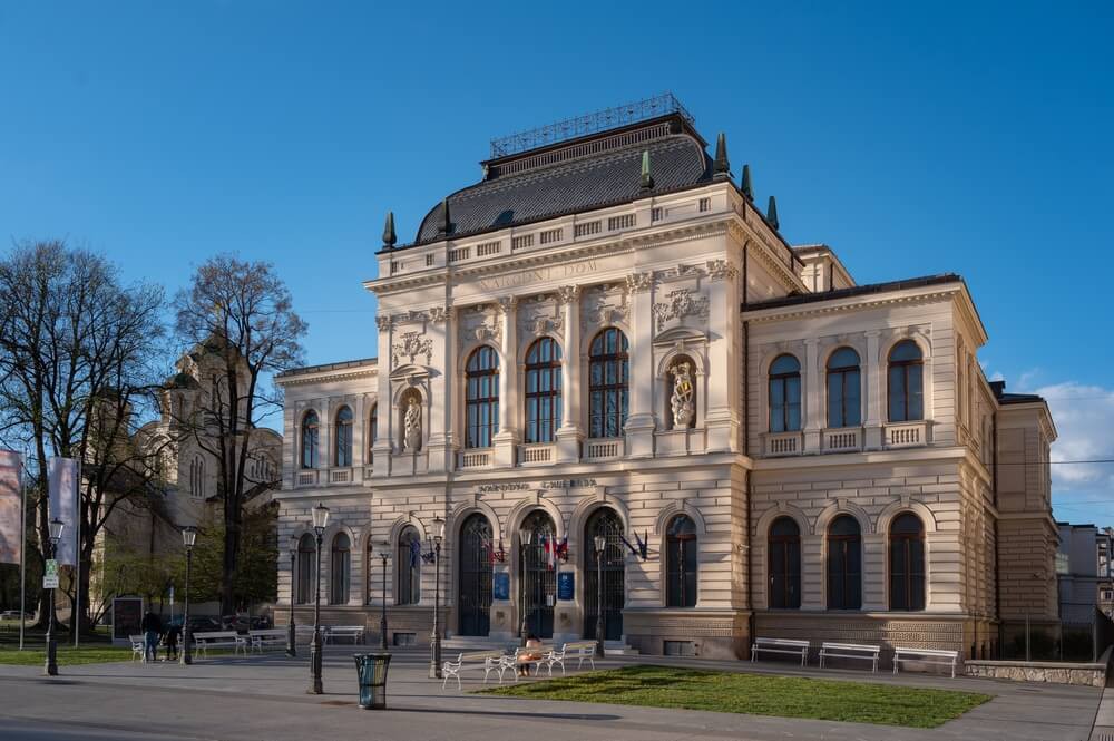 Ljubljana-Urlaub: Nationalgalerie von außen