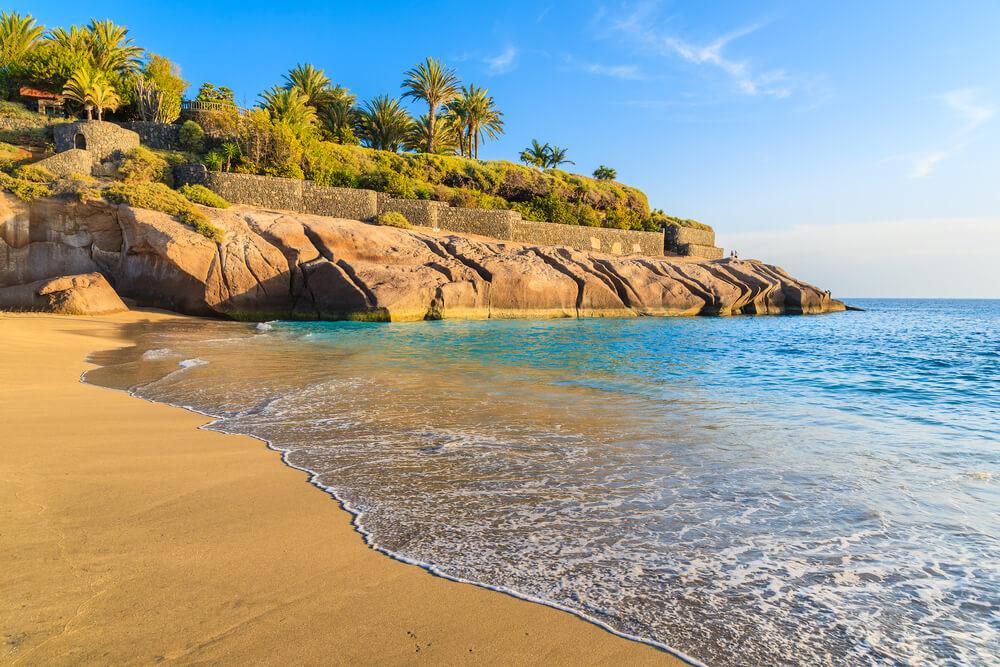 Picturesque El Duque Beach In Costa Adeje. Tenerife. Canary